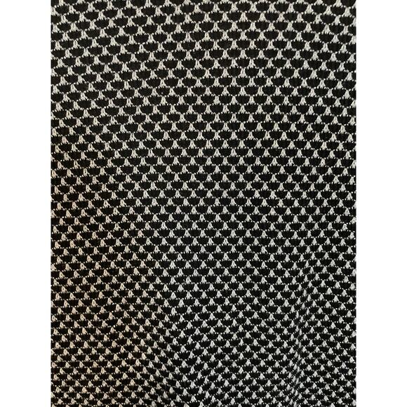 Elle Womens XL Pearl Embellished Blouse 3/4 Sleeve Collar Black White Pattern - Picture 6 of 11